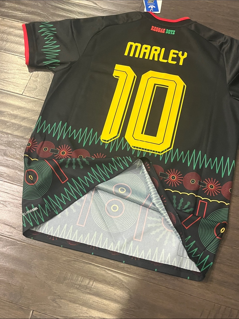 Adidas Jamaica Football is Freedom Bob Marley Reggae Boyz Soccer Jersey Men’s L - Picture 7 of 13